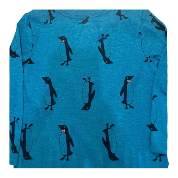 💫NWTCat & Jack Blue Long Sleeve Graphic PenguinTee (18M) - Picture 3 of 7